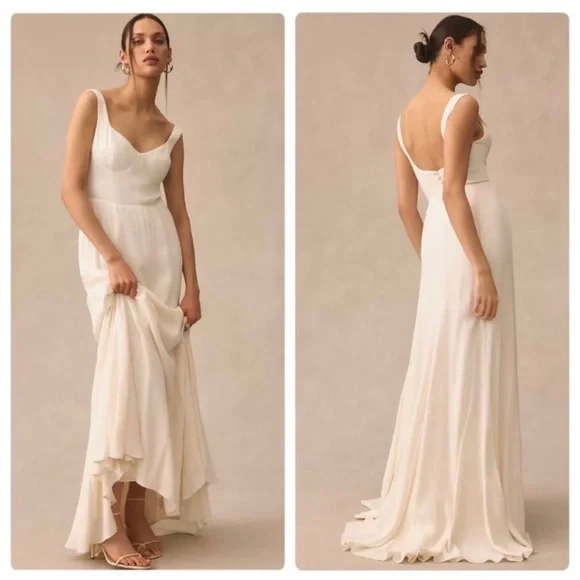 Reformation Lecce Dress Ivory Brand New - Picture 2 of 4